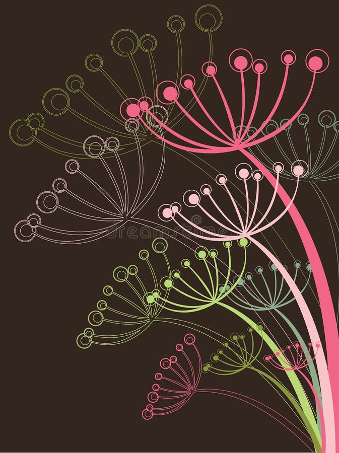 Chocolate e dente-de-leão cor-de-rosa ilustração royalty free Chocolate e dente-de-leão cor-de-rosa ilustração royalty free