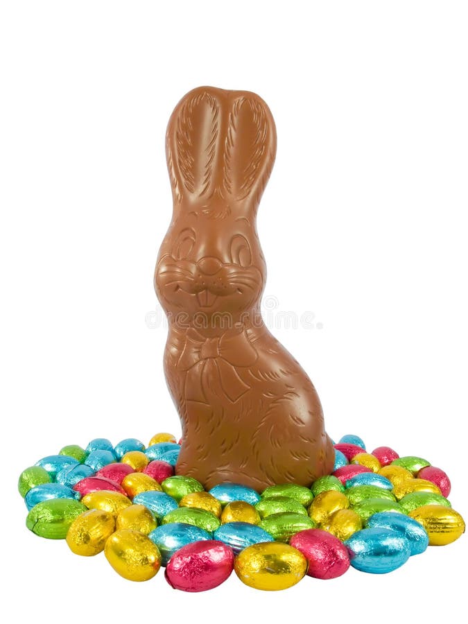 Chocolate Easter Bunny. stock photo. Image of bonbon, easter 4508250