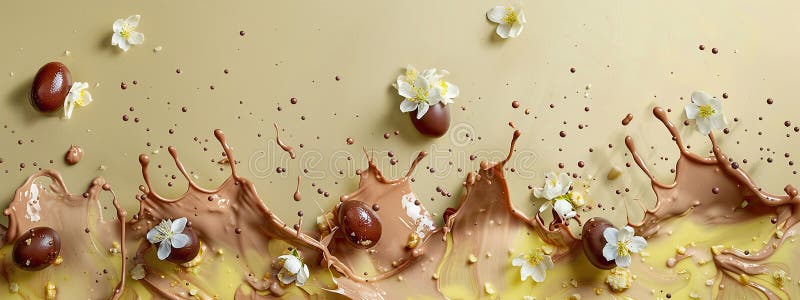 Chocolate easter egg splash. Selective focus. food. Traditional easter desserts stock images, royalty-free photos and pictures