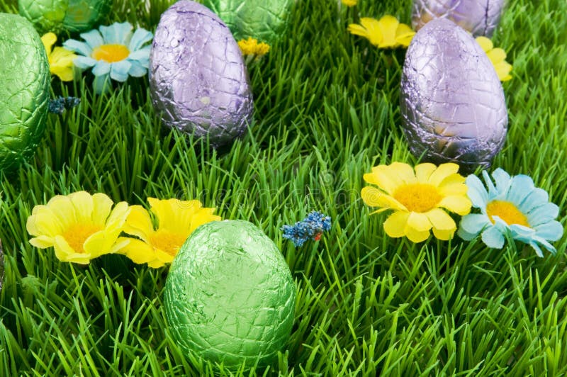 Easter ornaments stock image. Image of outside, eggs, bunny 4172433