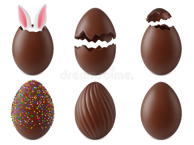 Easter Chocolate BrokenEgg Clip Art Image​