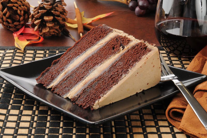 Chocolate Expresso Cake with Red Wine Stock Image Image of espresso