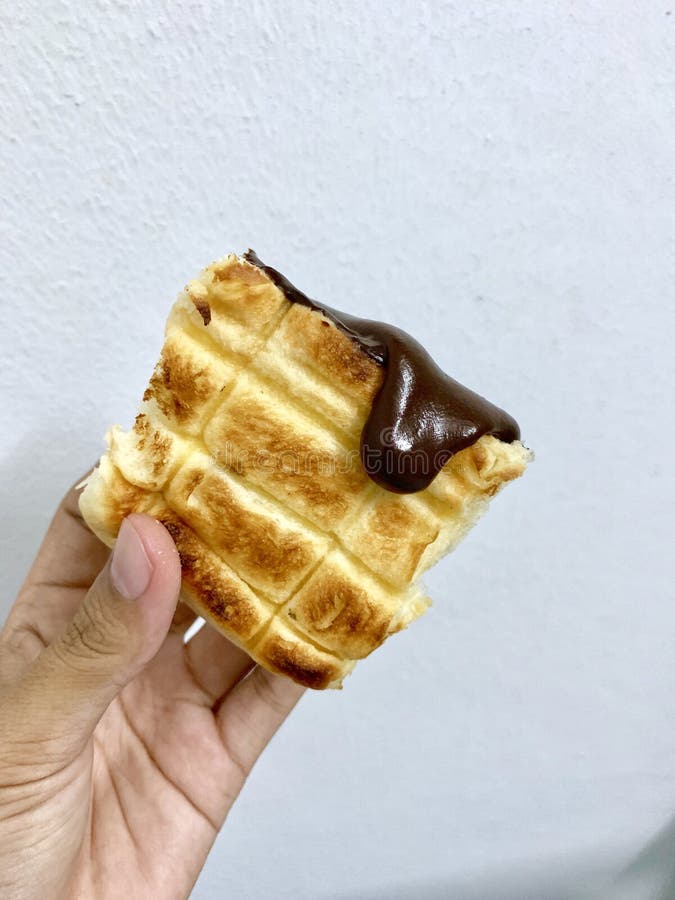 Chocolate Filled Bread Full of Overflowing Stock Photo Image of