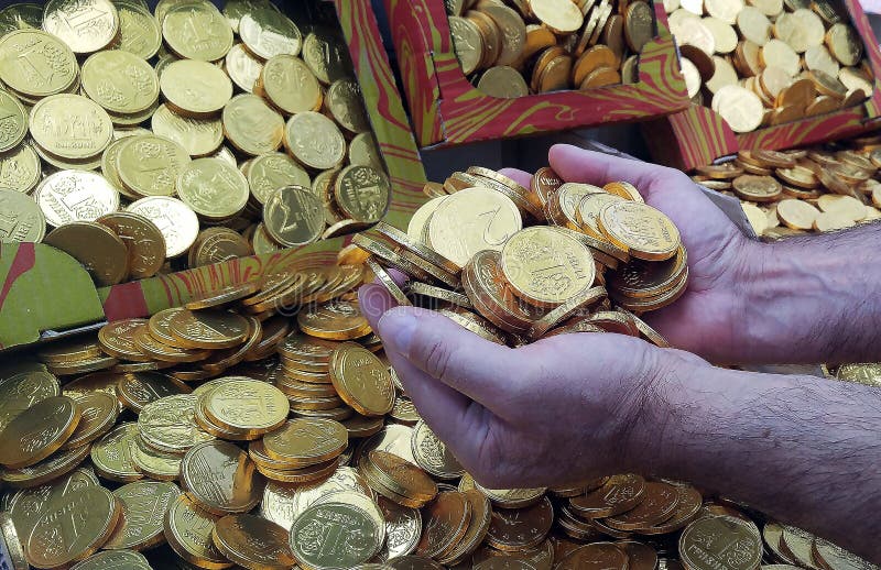 Chocolate in the Form of Gold Coins Editorial Photo Image of children, factory 275143616