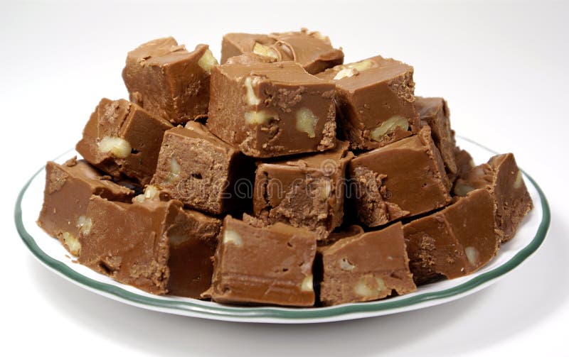 Chocolate Fudge with Nuts stock photo. Image of background 2096822