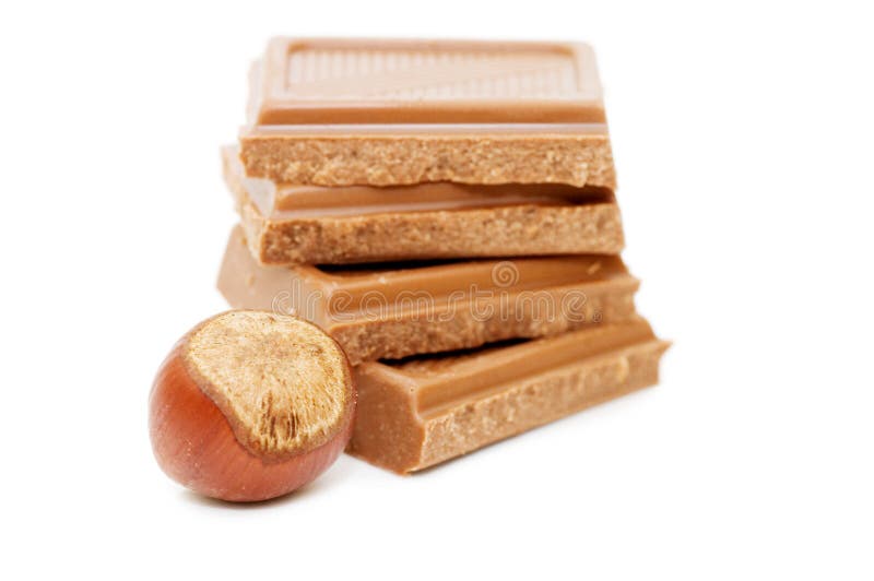 Chocolate and hazelnuts stock image. Image of healthy 14676533