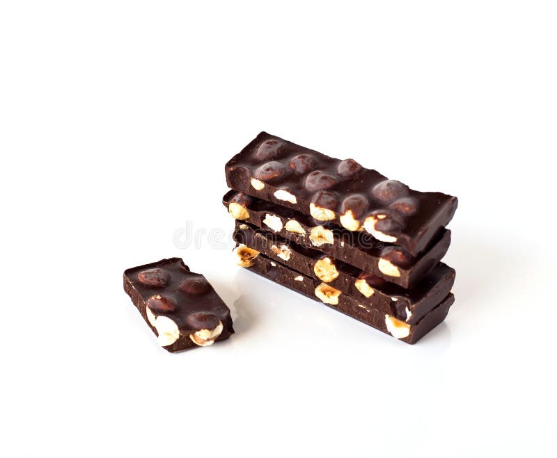 Chocolate with hazelnuts stock image. Image of nutty 16537275