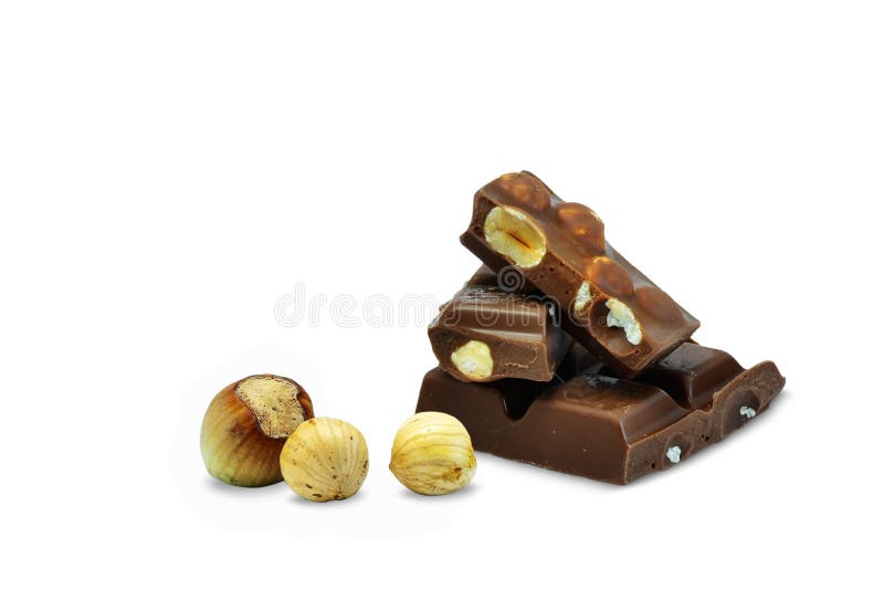 Chocolate with hazelnuts stock image. Image of gourmet 34385581