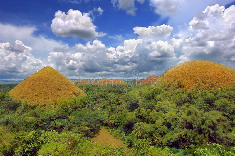 Chocolate Hills Natural Landmark Stock Image Image of majestic, asia