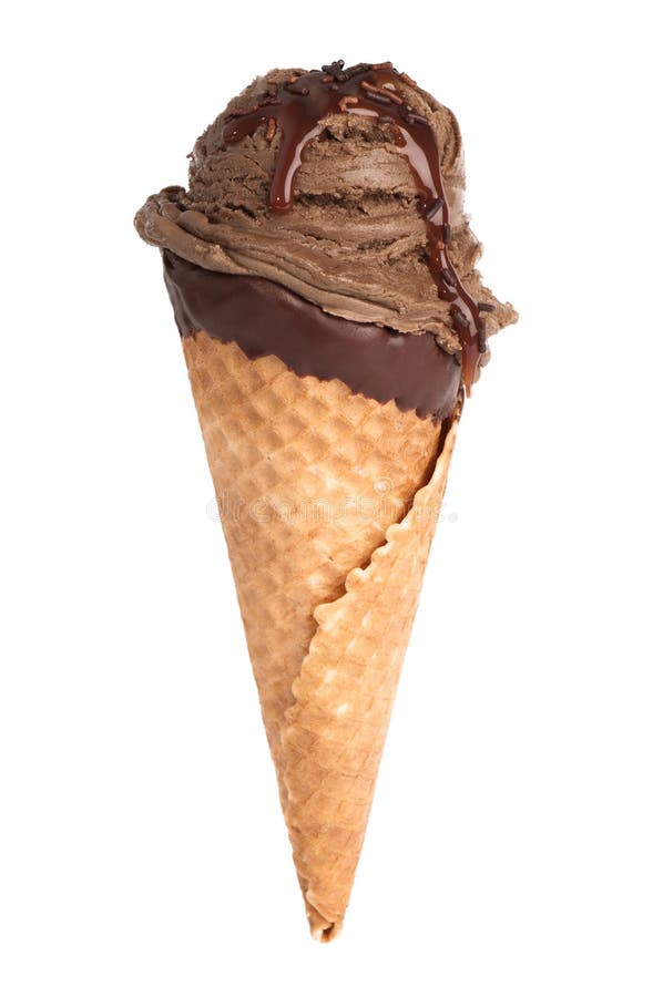 Download Chocolate Ice Cream Cone stock image. Image of single - 14705113