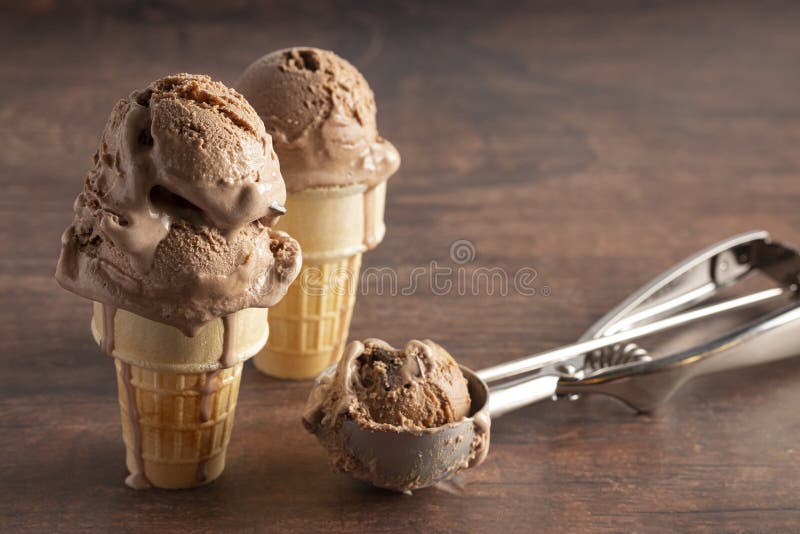Double Scoops Ice Creams Cone Isolated Stock Photo 71623375