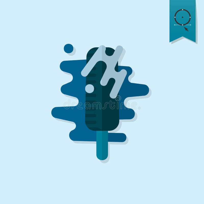 Chocolate ice cream on a stick vector illustration Chocolate ice cream on a stick vector illustration