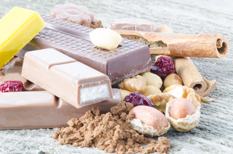 Chocolate and ingredients stock photo. Image of appetite 28392090