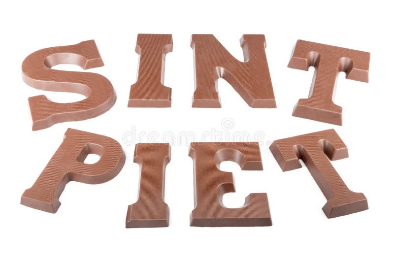 Chocolate letters making the word Sint and