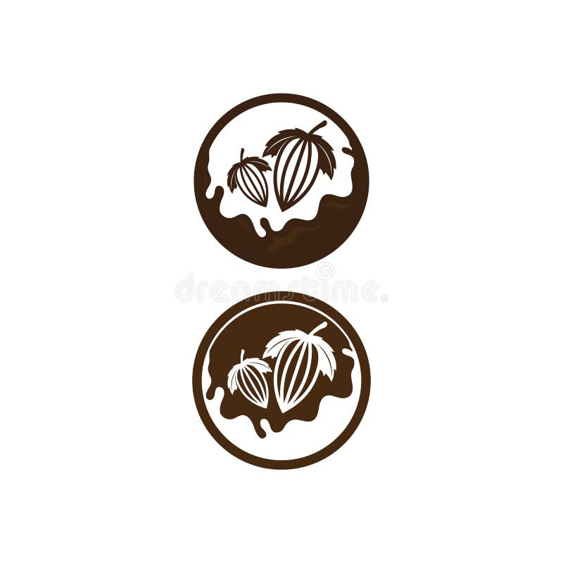 Chocolate Logo and Cocoa Icon and Vector Design Nut and Nut Delicious