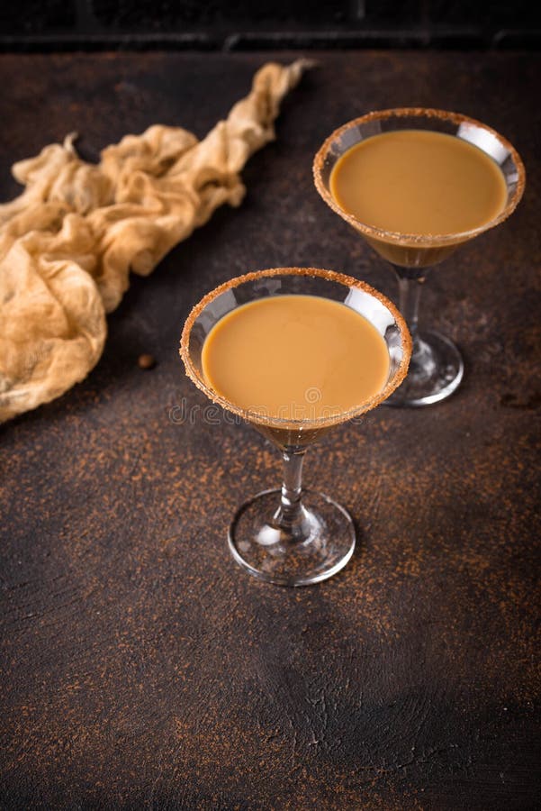 Chocolate Martini Cocktail or Irish Cream Liquor Stock Photo Image of