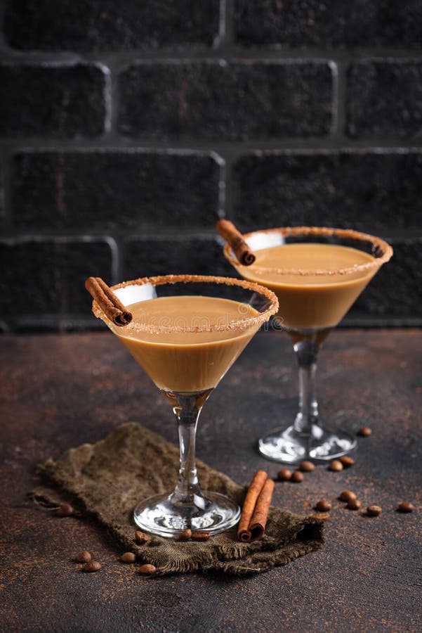 Chocolate Martini Cocktail or Irish Cream Liquor Stock Image Image of