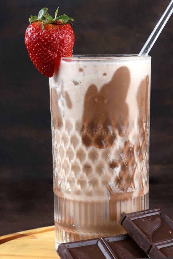 Chocolate Milk Cream Ice Cream Alcoholic Drink Stock Image Image of