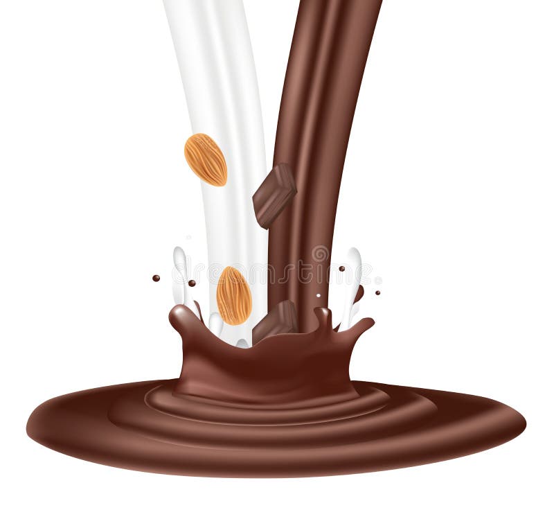 chocolate milk splash vector