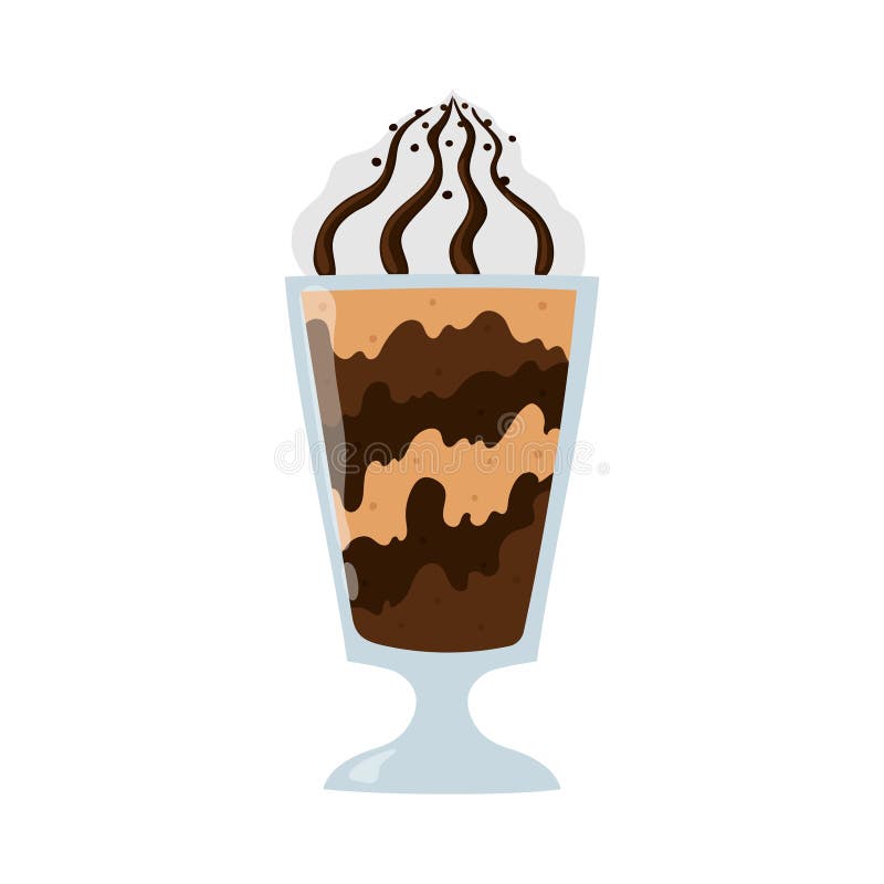 Chocolate Milkshake. Cartoon Summer Dessert with Cream Stock Vector - Illustration of drink, cafe: 249038974 Chocolate Milkshake. Cartoon Summer Dessert with Cream Stock Vector - Illustration of drink, cafe: 249038974