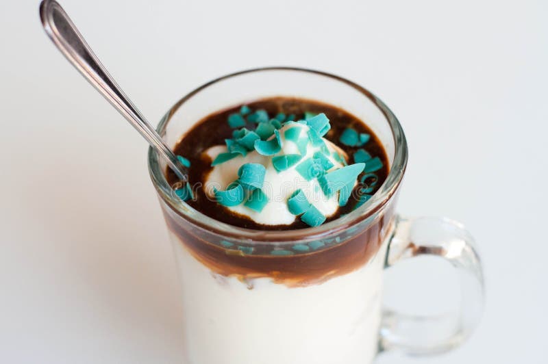 Chocolate mint drink stock image. Image of cream, latte 36455269