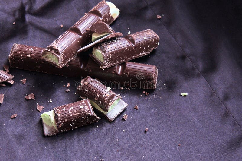 Chocolate with Mint Filling Stock Photo Image of candies, gourmet 107679026