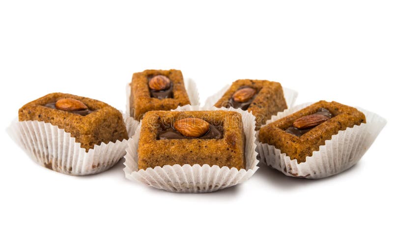 Chocolate muffins with walnuts