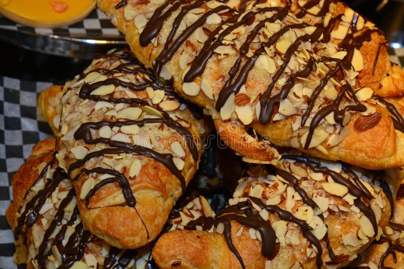 Chocolate and nut pastry stock image. Image of dessert 53685093