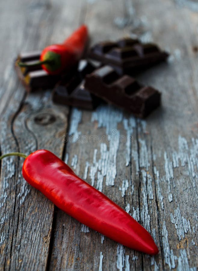 Chocolate and pepper stock image. Image of chilies, chili 15575069