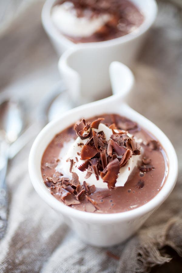 Chocolate pudding stock image. Image of calorie, appetizing 89466153