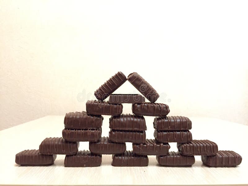 Chocolate Pyramid stock photo. Image of chocolate, pyramid 50775412