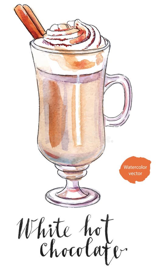 Chocolate quente branco ilustração stock