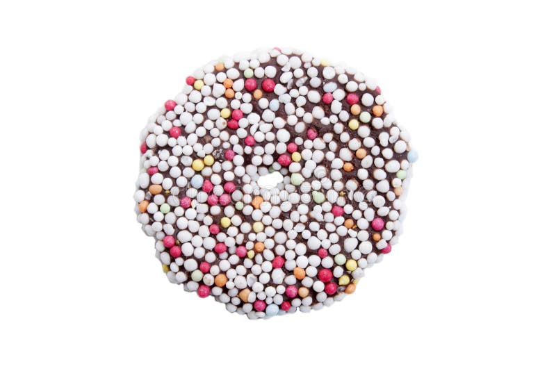 Chocolate Ring with Coloured Sprinkle Stock Image Image of snack