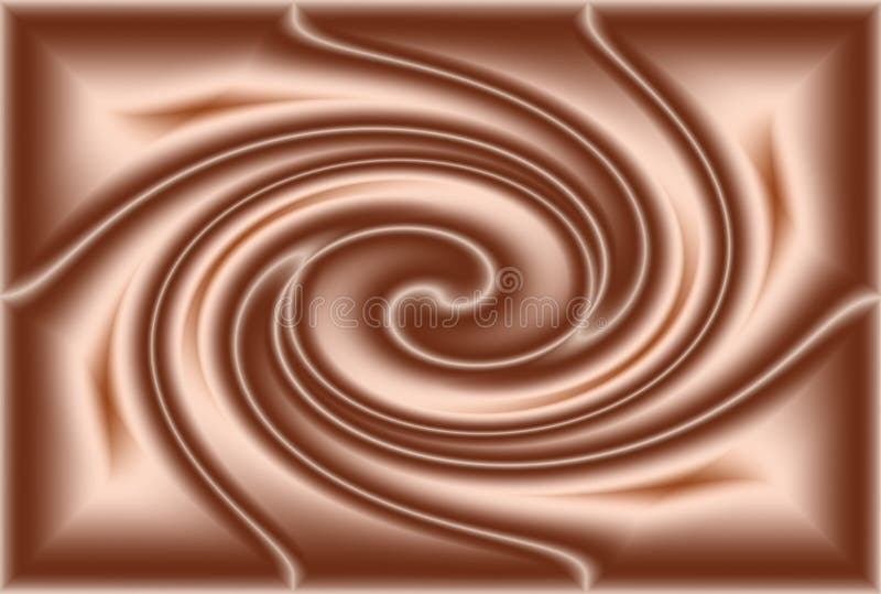 Dark brown chocolate piece wih ripple. Dark brown chocolate piece wih ripple