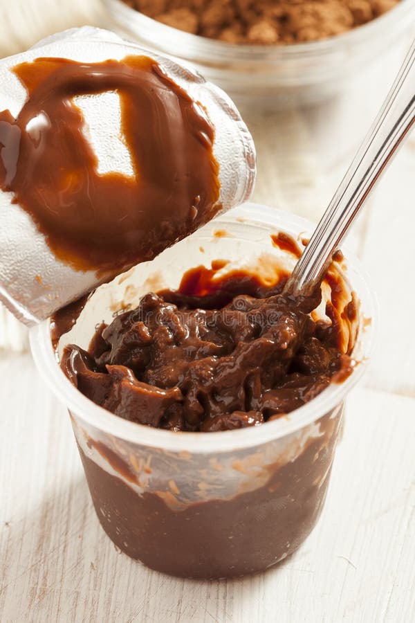 Chocolate Snack Pack Pudding Cup Stock Image Image of mousse, brown