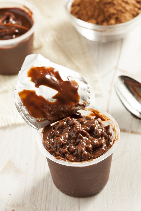 Chocolate Snack Pack Pudding Cup Stock Image Image of mousse, brown