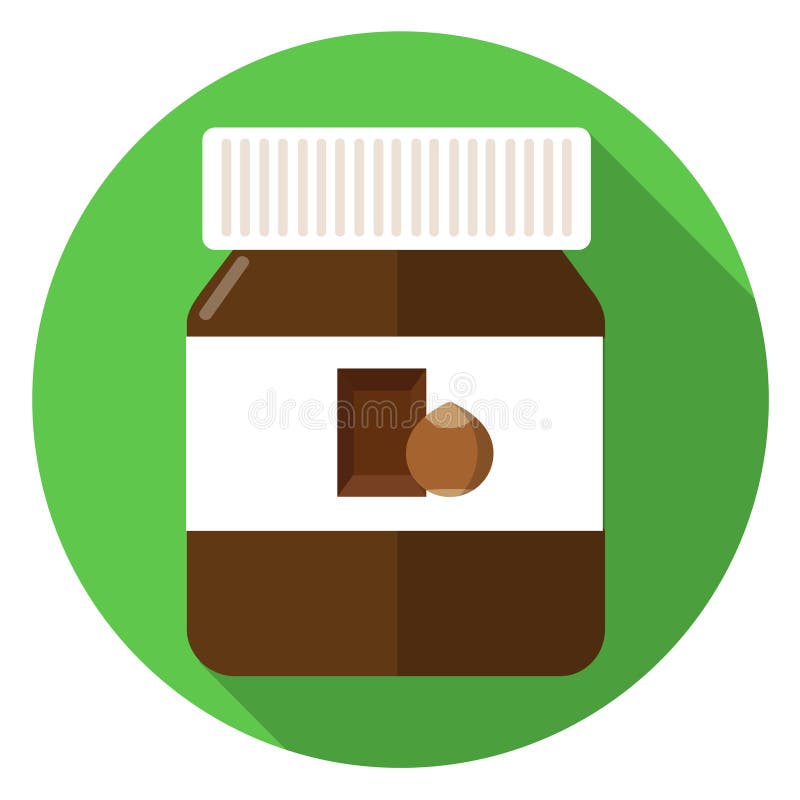 Chocolate Spread Bread Flat Design Icon Stock Vector Illustration of