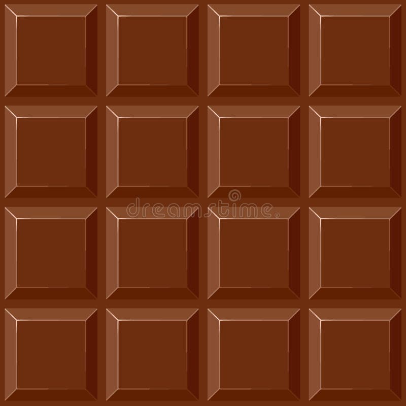 Chocolate Squares Tablet Vector Seamless Repeat Pattern