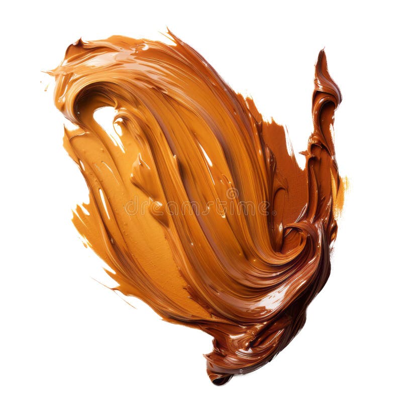 Chocolate strokes on isolated background