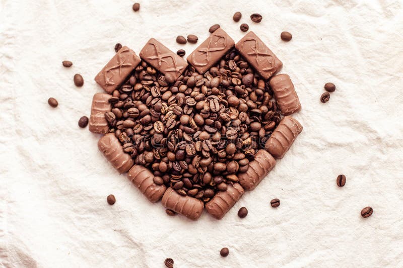 Chocolate Sweets with Coffee Beans Stock Image Image of sweets