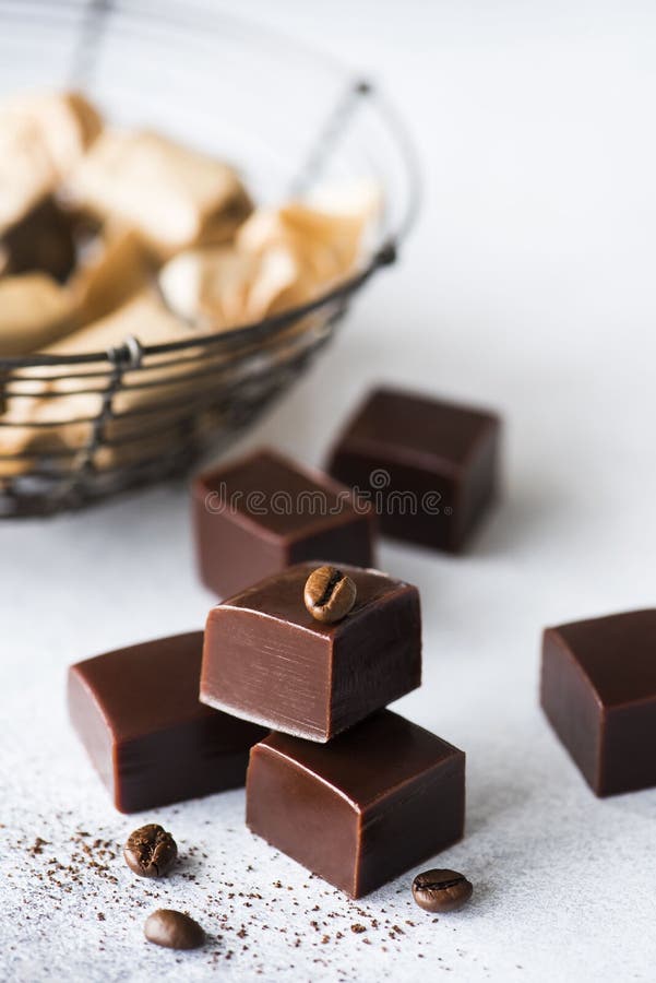 Chocolate Toffee with Coffee Beans Stock Image Image of beans, baked