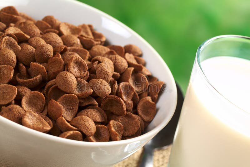 Chocolate Wheat Flake Cereal Stock Image Image of ingredient, still