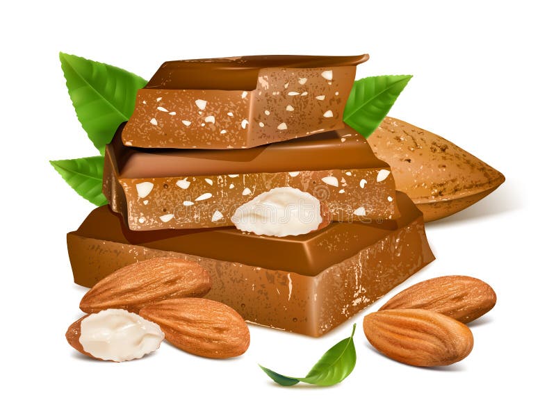 Chocolates with almonds