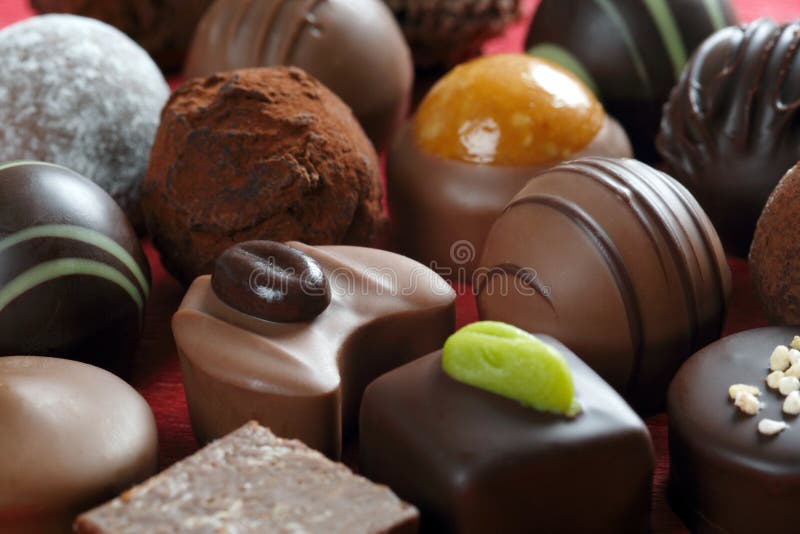 Chocolates closeup