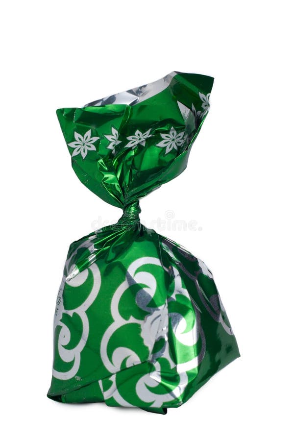 Chocolates en el embalaje verde