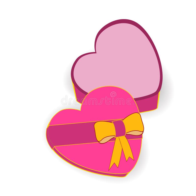 Box for Chocolates or a Gift Vector Drawing for Selfproduction. DIY