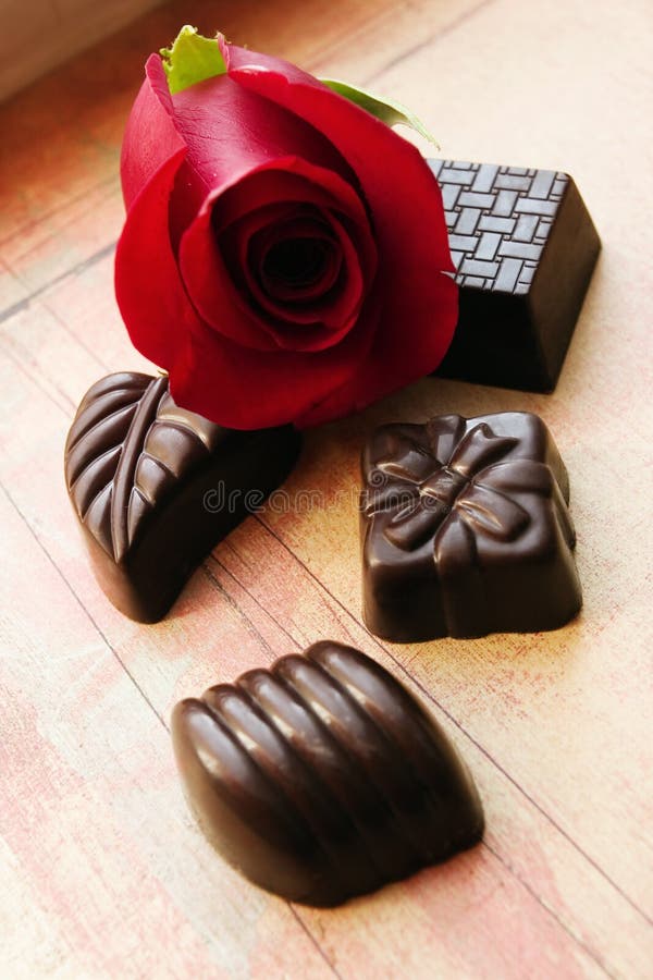 Chocolates and rose