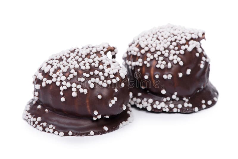 Chocolates with White Sprinkles Stock Photo Image of brown, dark