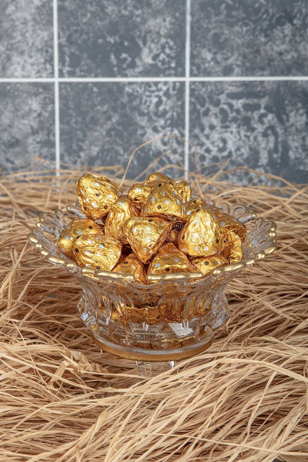1,756 Chocolate Candy Wrapped Gold Foil Stock Photos Free & Royalty