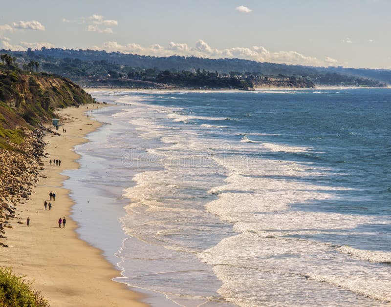 Chodzić plażę, Encinitas Kalifornia zdjęcie stock Chodzić plażę, Encinitas Kalifornia zdjęcie stock